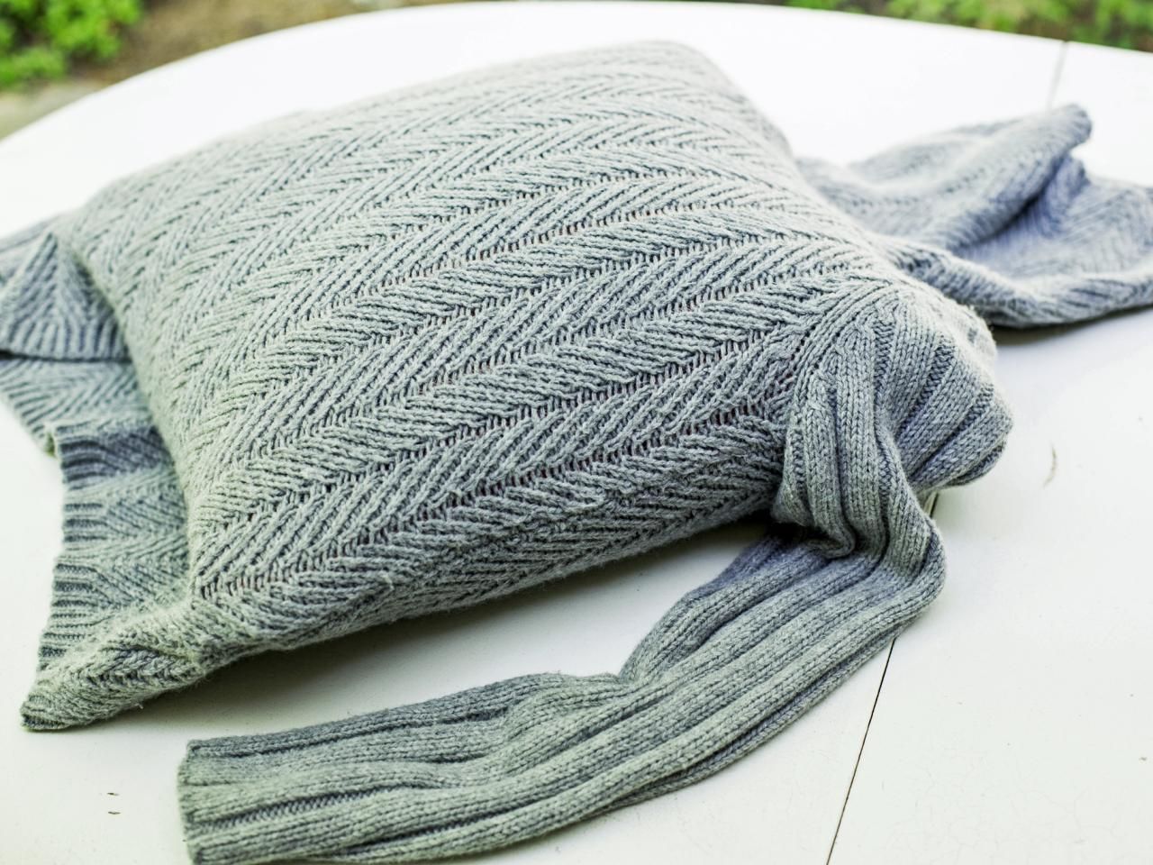 Turn an Old Sweater Into a Chic, Preppy Pillow